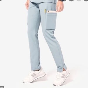 Figs Yola Skinny Scrub Pants Dusty Blue XXS